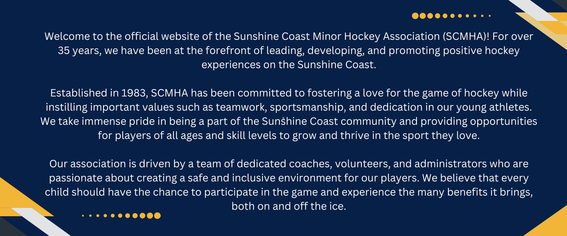 SCMHA Welcome Page